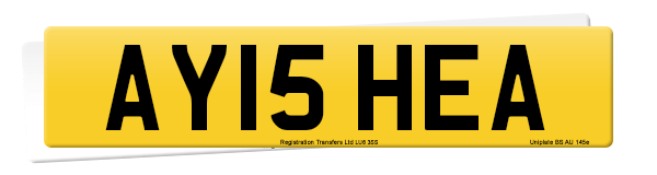 Registration number AY15 HEA